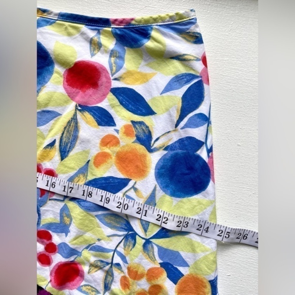 Talbots Colorful Fruit Cotton Blend A-Line Midi‎ Skirt - Picture 11 of 11